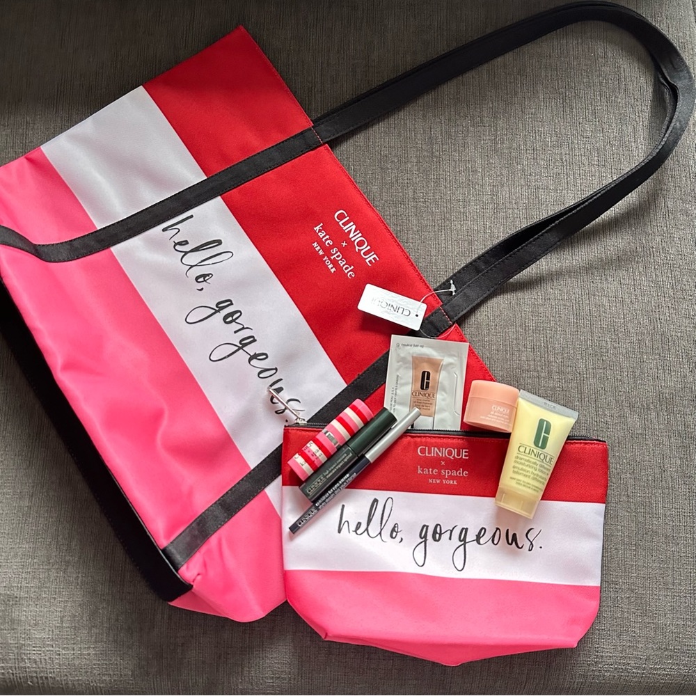 Clinique x Kate Spade tote & sample bundle $166 value
